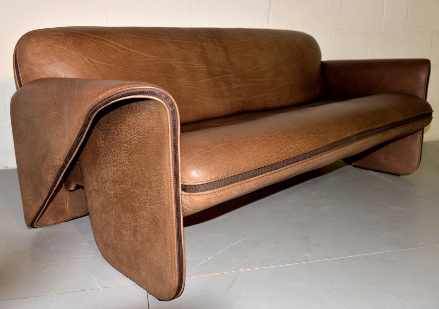 Mid-Century Modern Vintage Swiss De Sede 'DS 125' Sofa Designed by Gerd Lange, 1978