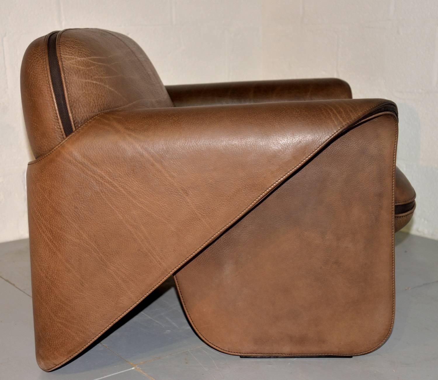 Vintage Swiss De Sede 'DS 125' Sofa Designed by Gerd Lange, 1978 In Good Condition In Fen Drayton, Cambridgeshire