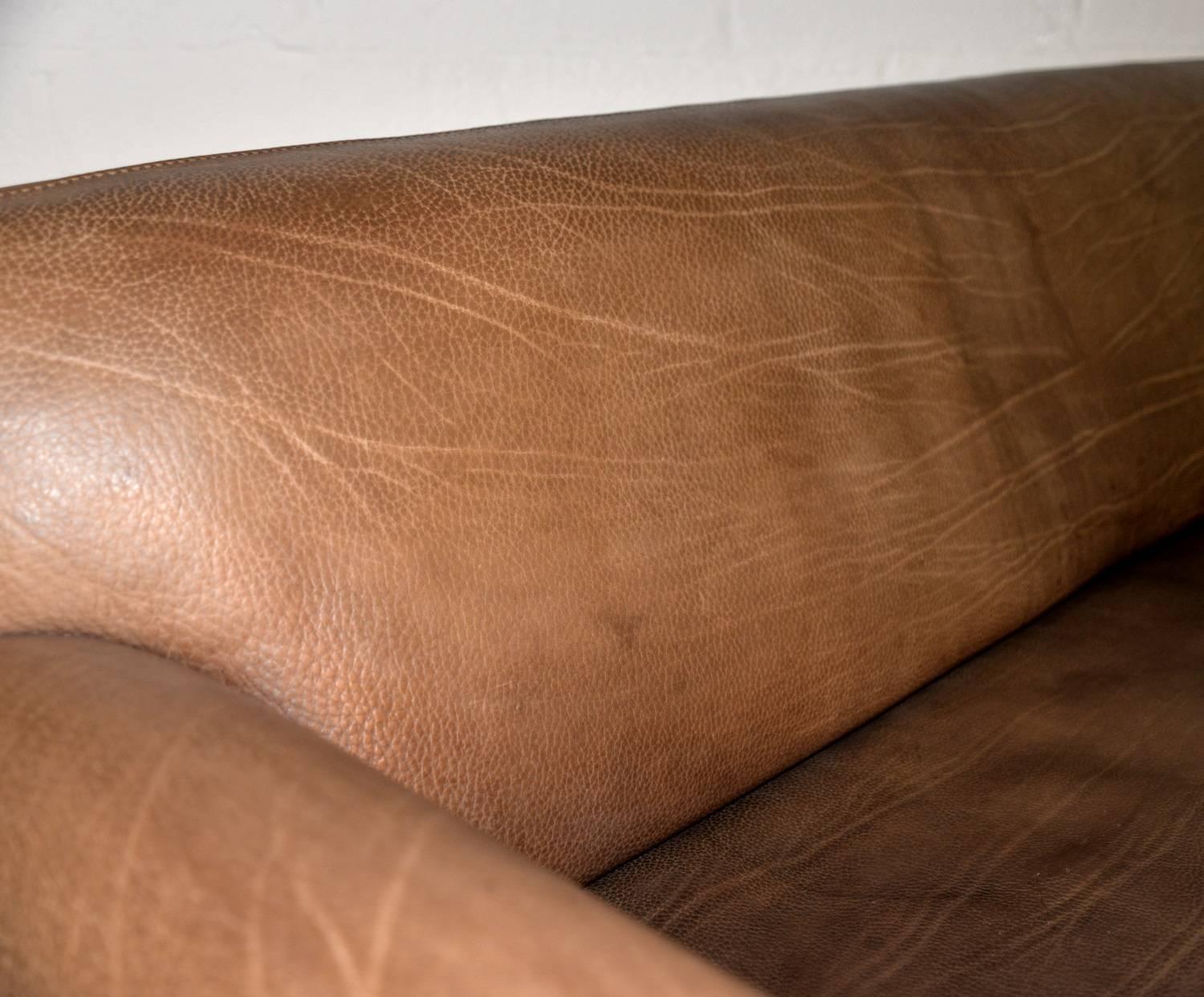Leather Vintage Swiss De Sede 'DS 125' Sofa Designed by Gerd Lange, 1978