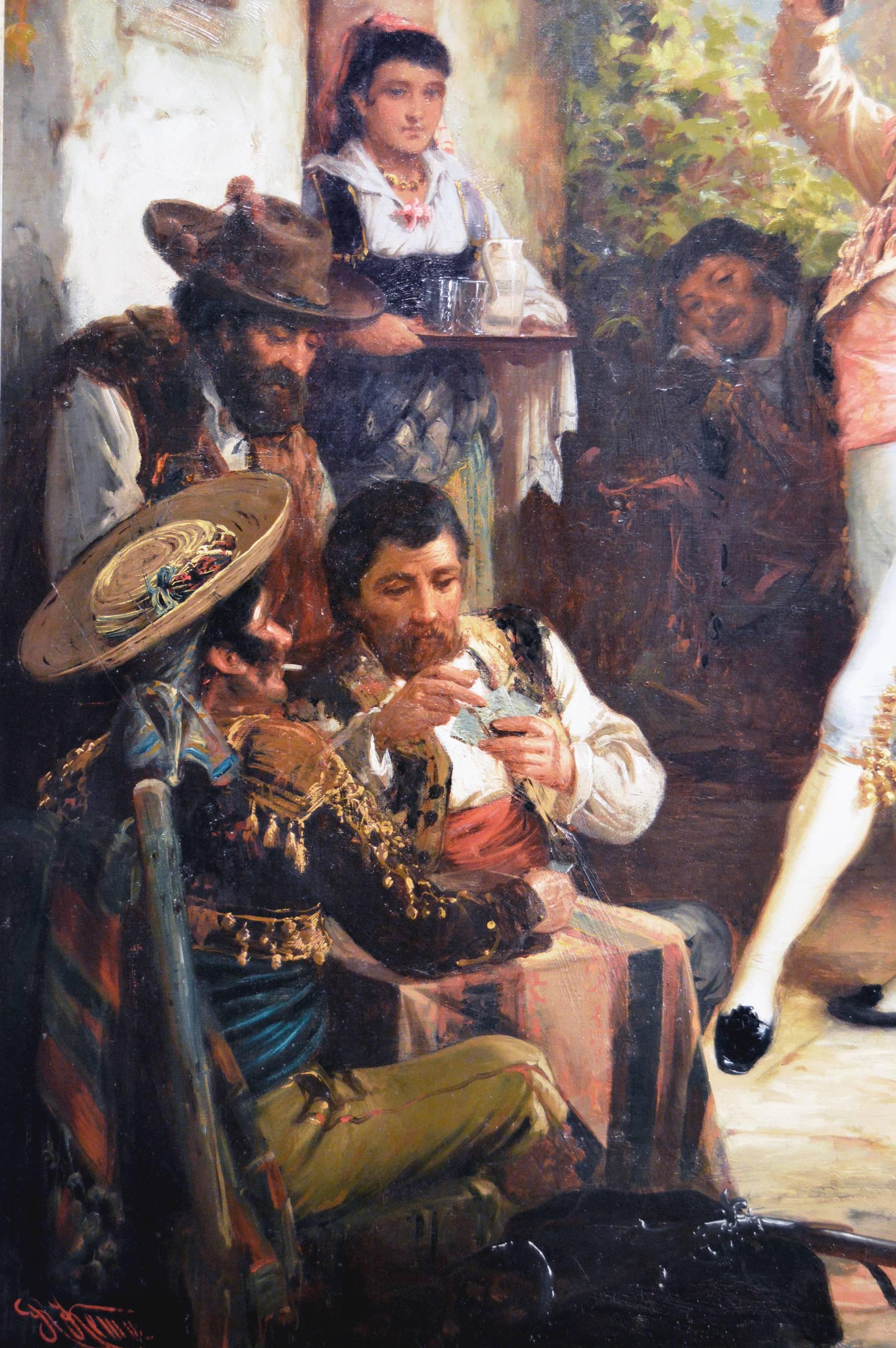 19th Century The Fandango, oil on canvas by Robert Kemm