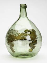 Antique Green Glass Chambertin Bottle, 19th Century