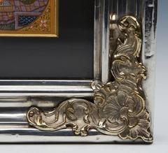 Antique Indian Silver Figural Painted Manuscript, 19th Century