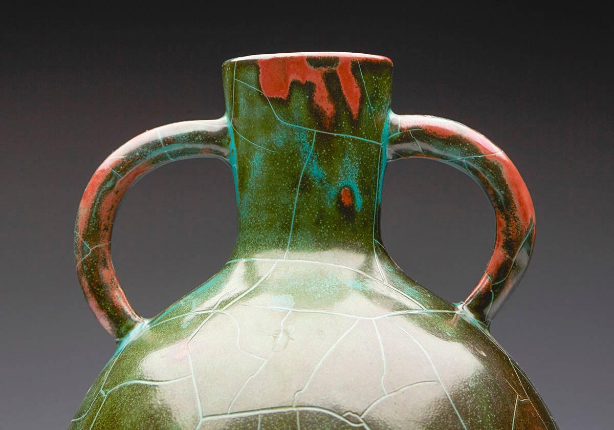 German Art Deco Paul Dresler Grootenburg Copper Glazed Vase, circa 1930