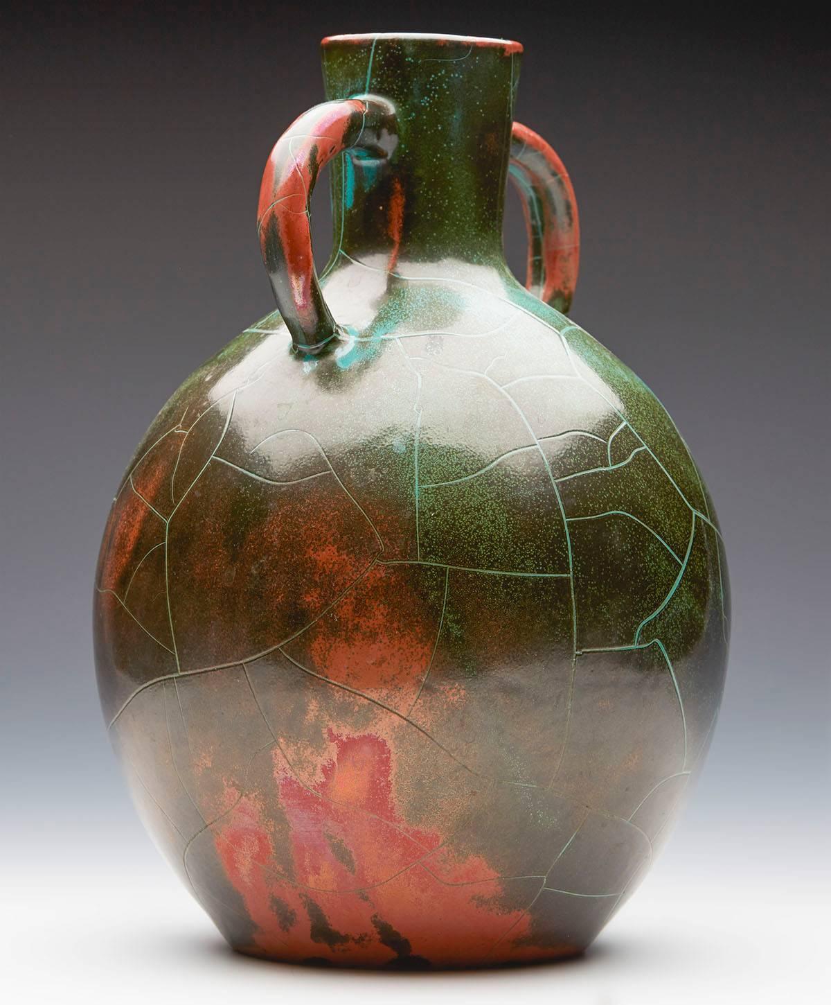 Art Deco Paul Dresler Grootenburg Copper Glazed Vase, circa 1930 2