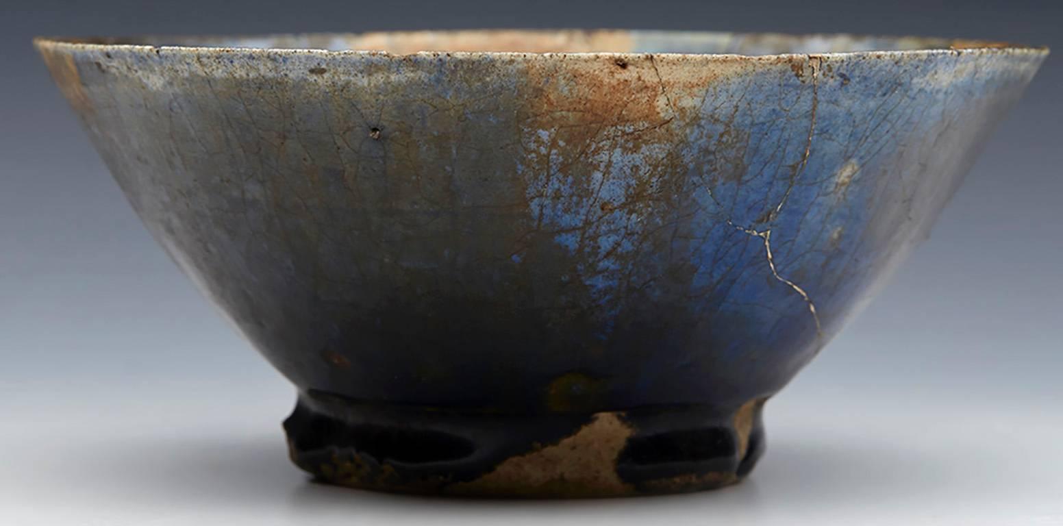 Medieval Islamic Blue Streak Bowl Phds Wikramaratna Collection 1