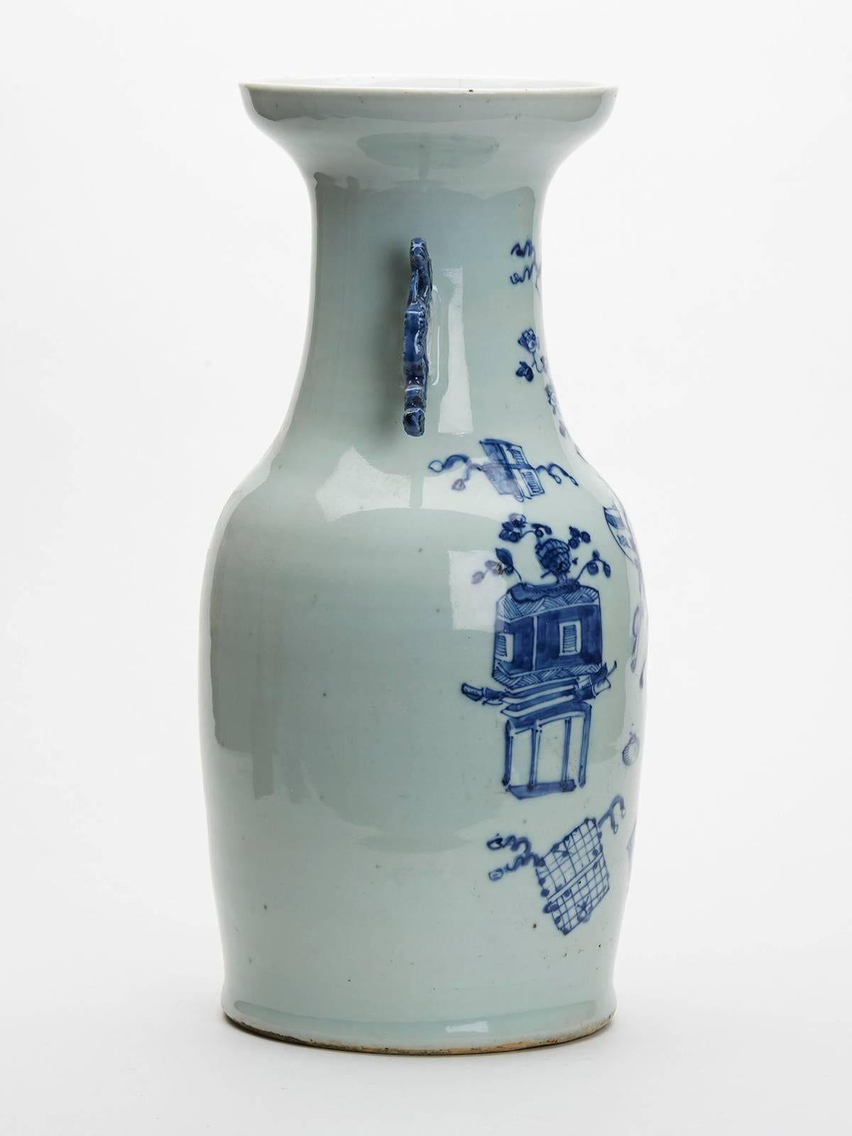 antique blue and white vase