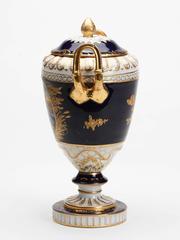 Antique Painted Royal Vienna Twin Handled Vase and Cover 19th Century