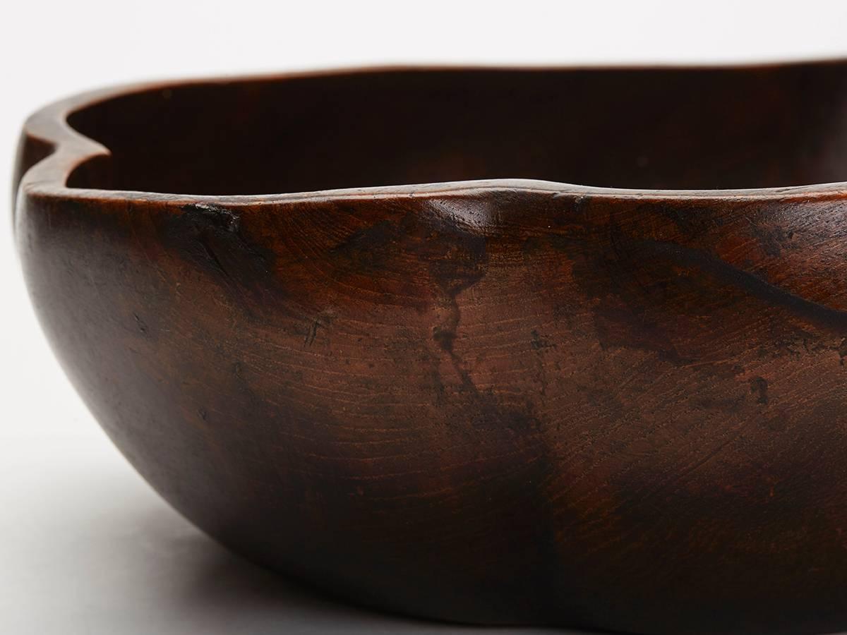 American Vintage Hawaiian Carved Koa Wood Bowl, circa 1920