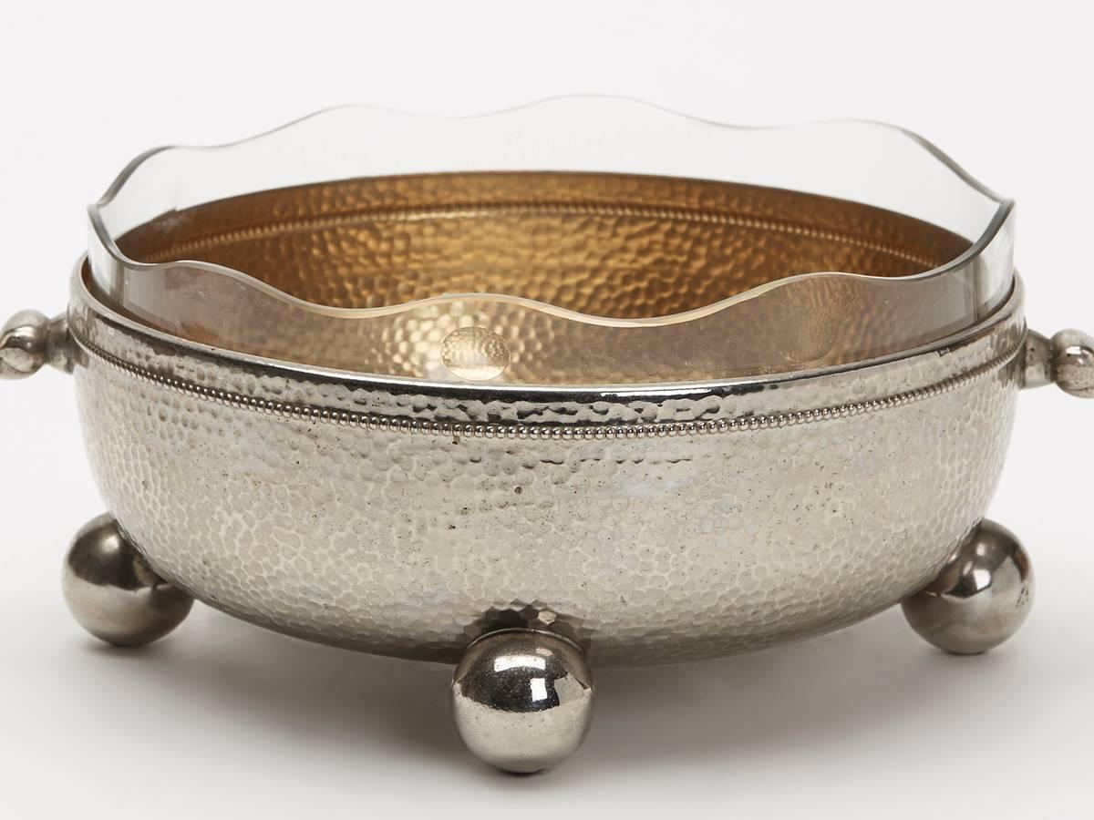 Art Nouveau WMF Silver Plated Handled Bowl, Early 20th Century In Good Condition In Bishop's Stortford, Hertfordshire