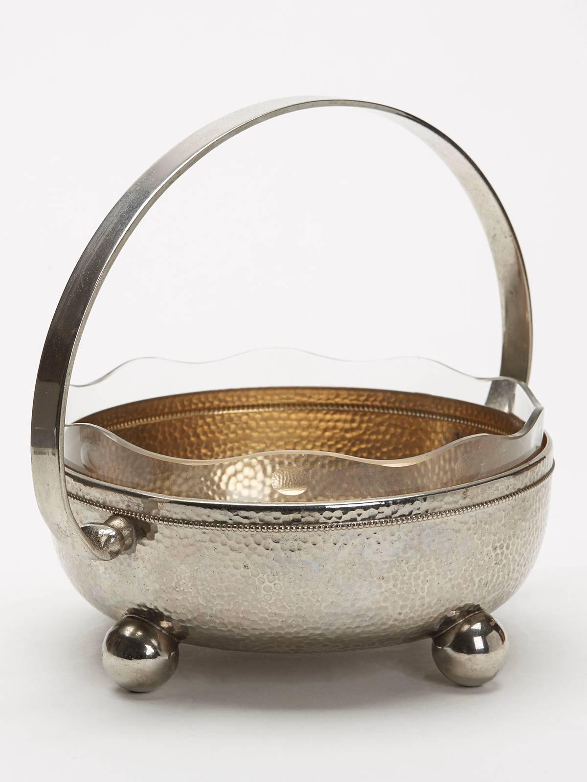 Art Nouveau WMF Silver Plated Handled Bowl, Early 20th Century 1