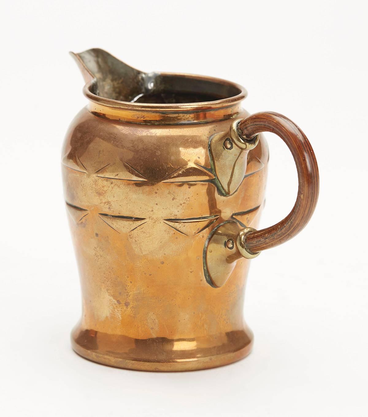 20th Century WMF Jugendstil Stylish Brass Three-Piece Tea Set, circa 1900 For Sale