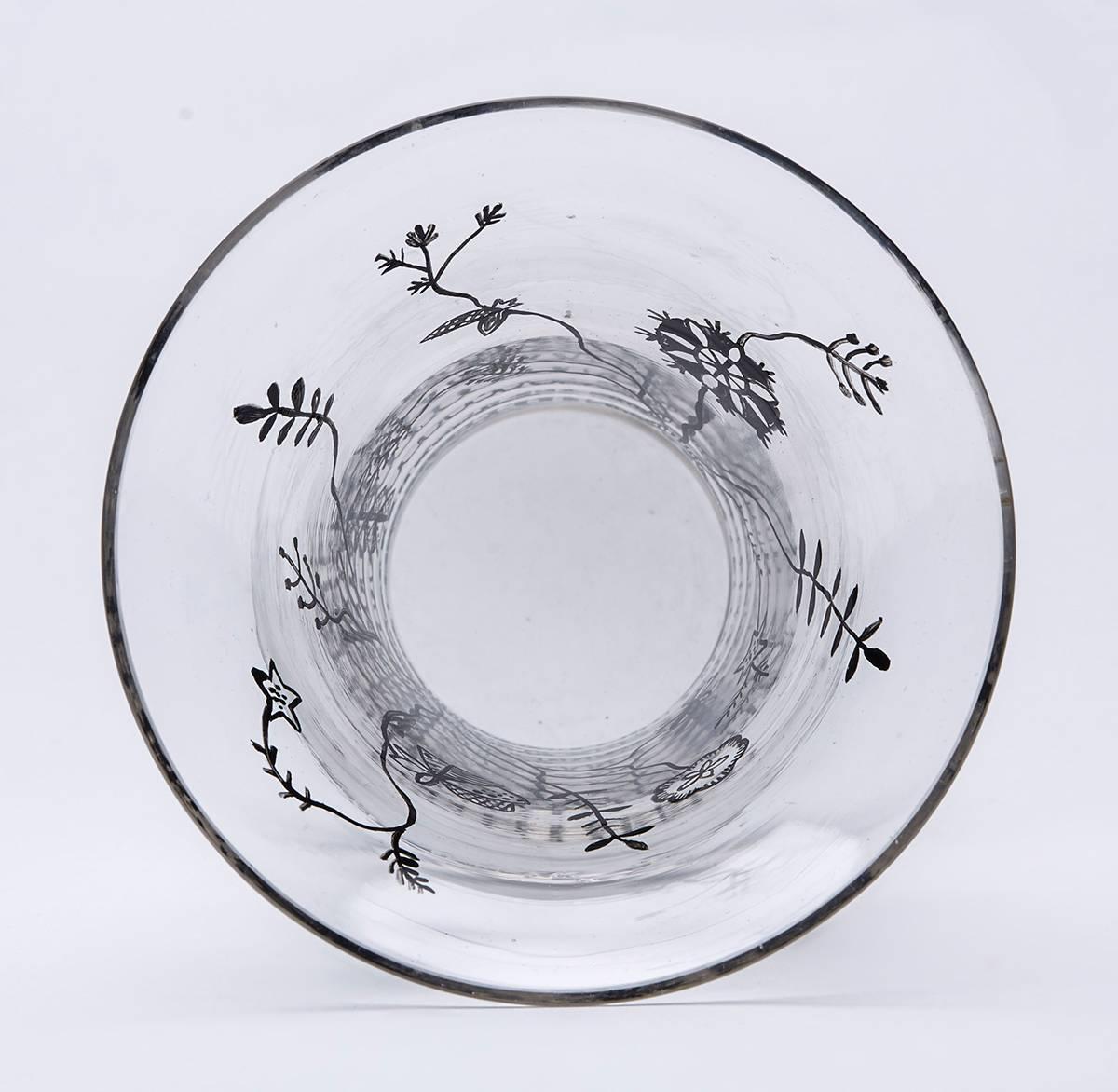 Austrian Wiener Werkstattem, Enamel Decorated Glass Vase 1
