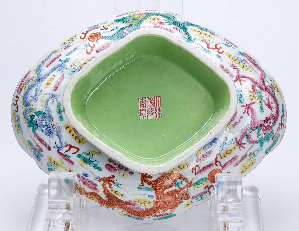 Antique Chinese Daoguang Dragon Pedestal Bowl, 1821-1850 1