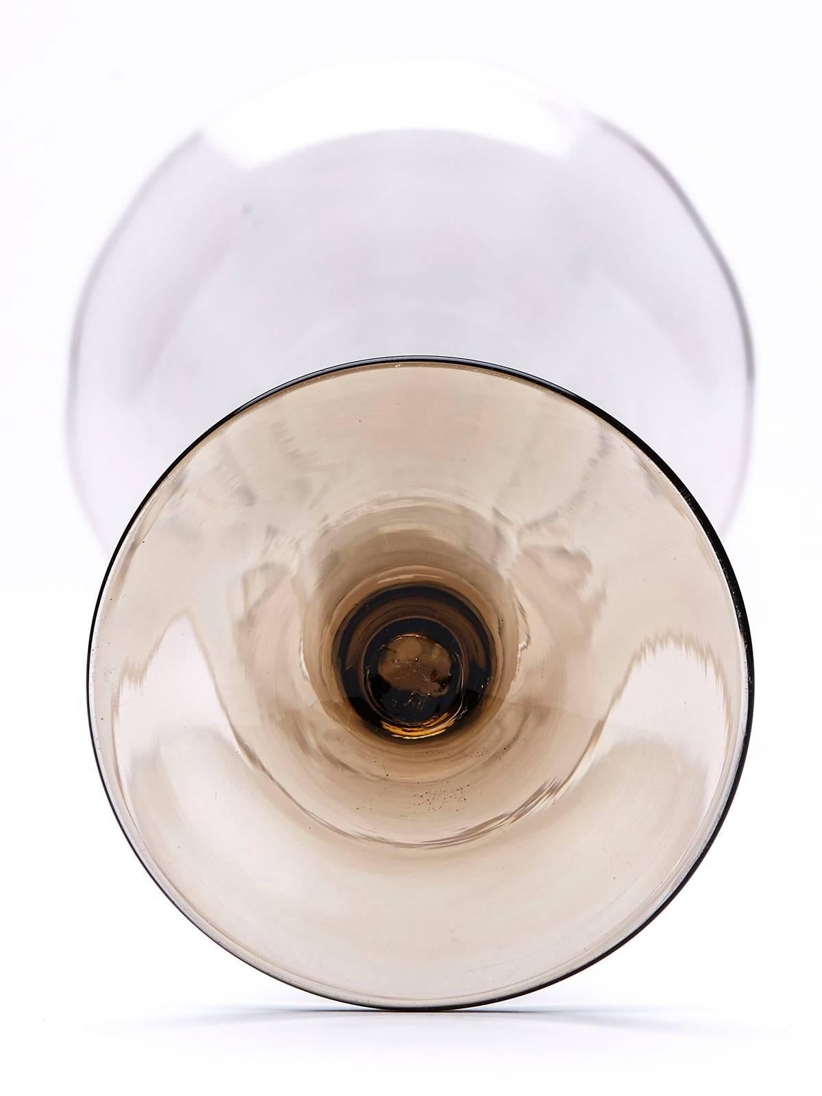 Italian Vintage Murano MVM Cappellin Soffiati Glass Trumpet Vase, circa 1925