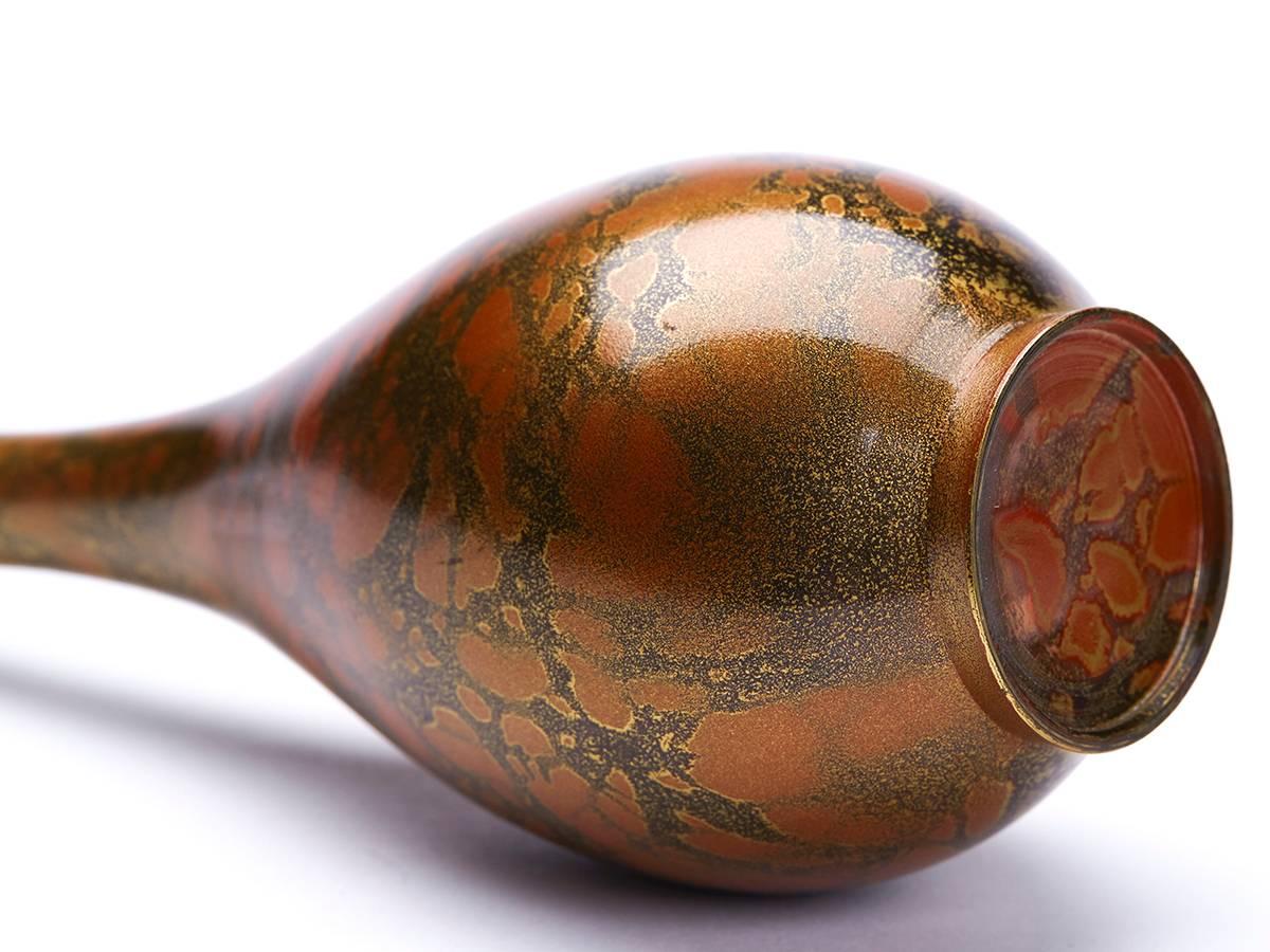 Vintage Japanese Patinated Bronze Solifleur Vase In Excellent Condition In Bishop's Stortford, Hertfordshire