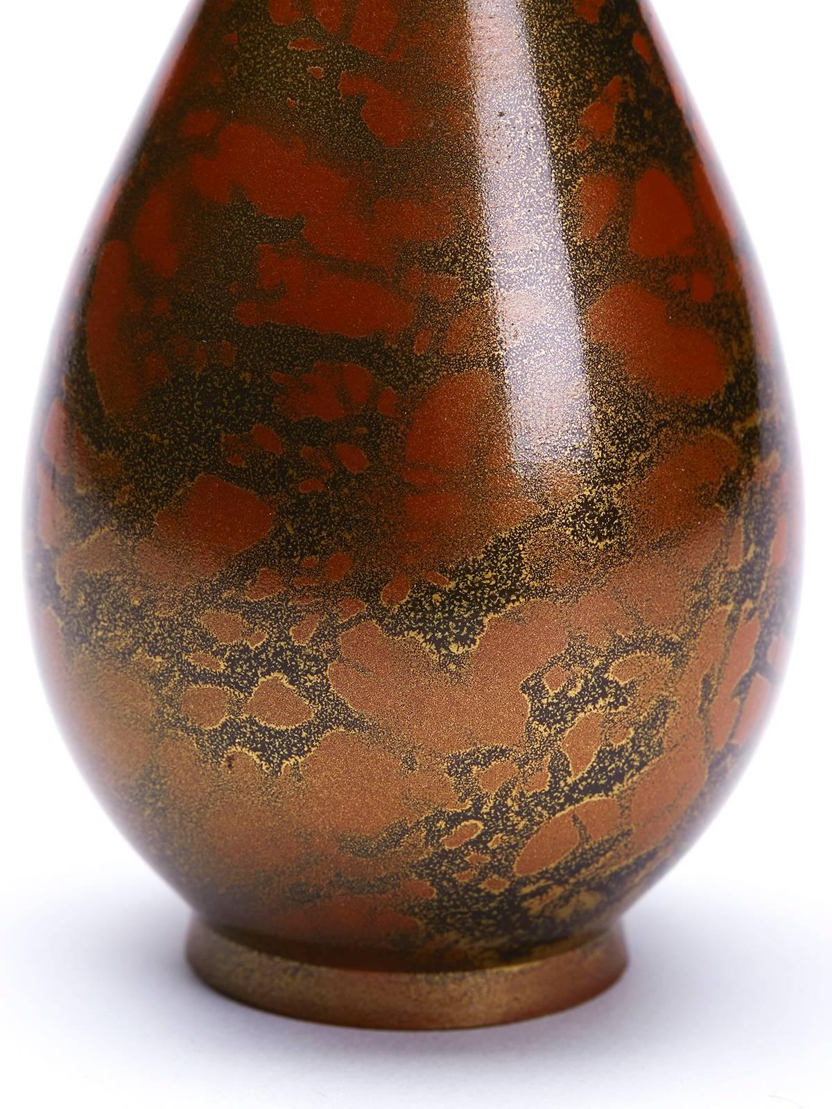 Vintage Japanese Patinated Bronze Solifleur Vase 4