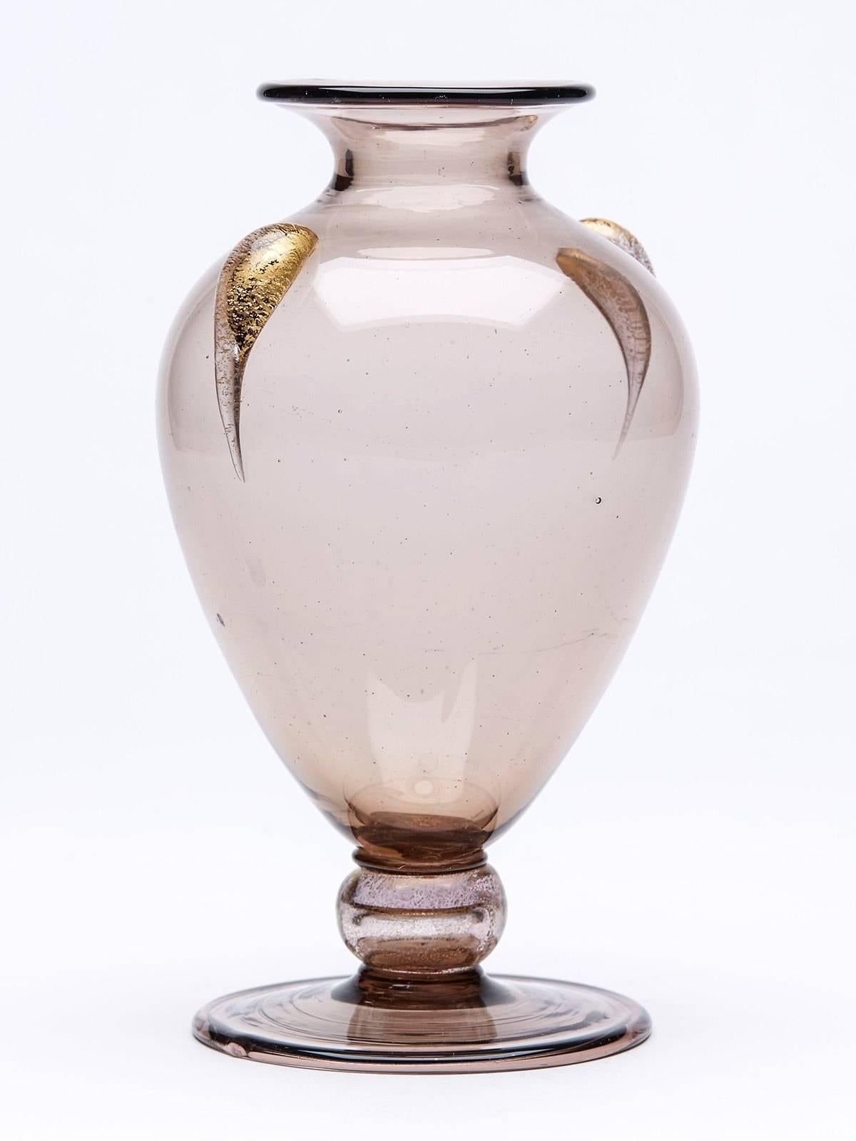 Italian Vintage Murano Martinuzzi Soffiato Glass Vase, circa 1920