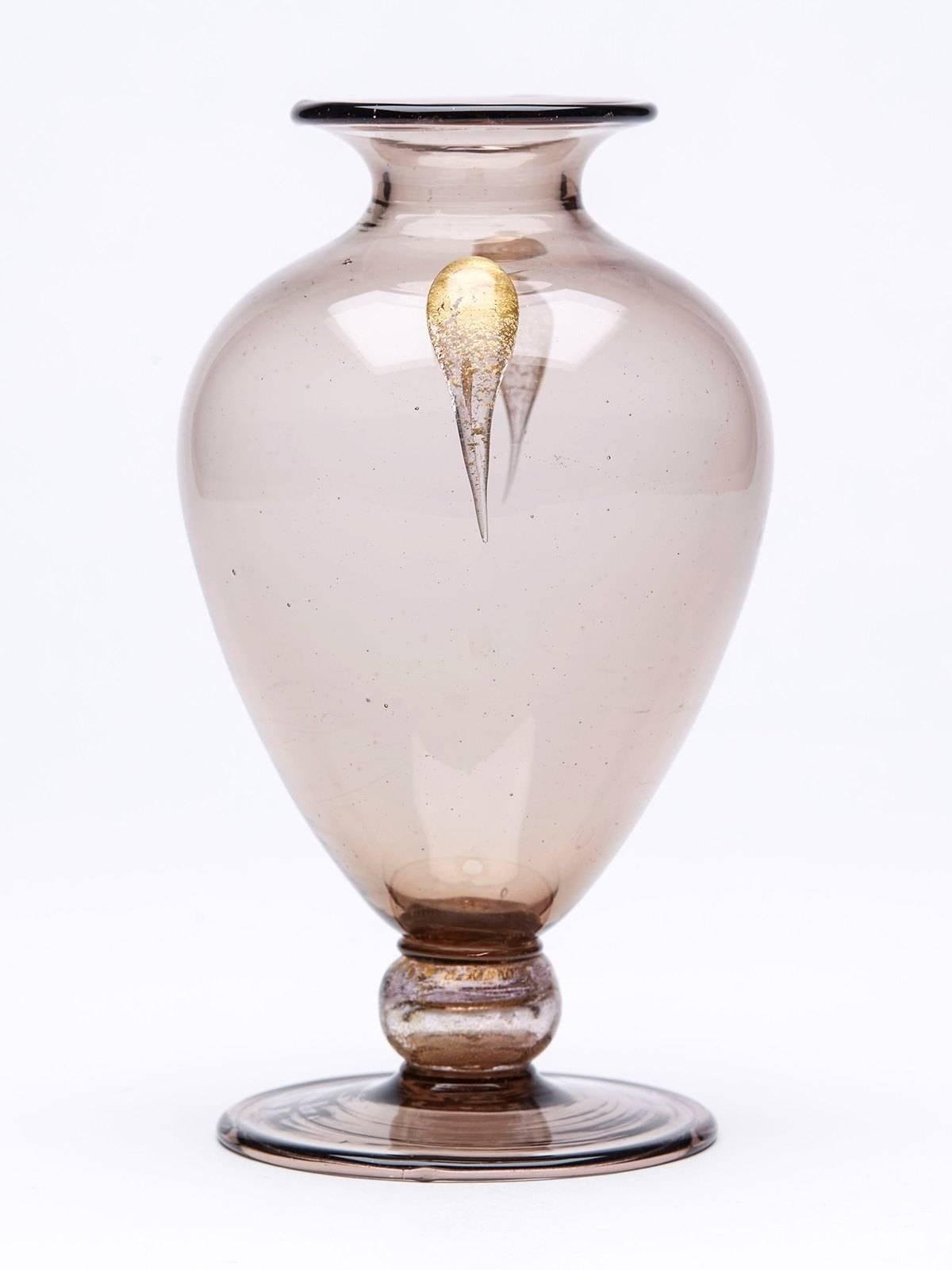 Vintage Murano Martinuzzi Soffiato Glass Vase, circa 1920 4