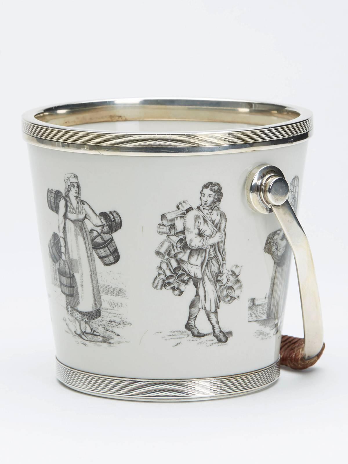 20th Century Scandinavian Silver Mounted Figural Ice Bucket