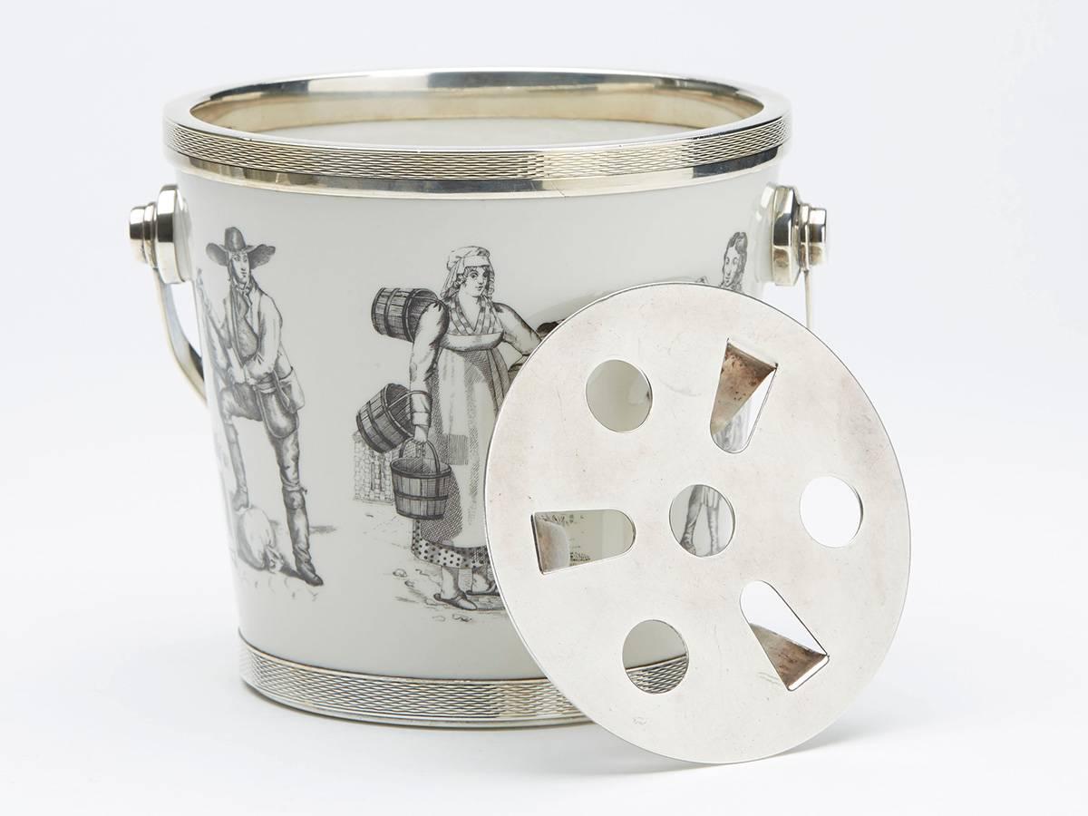 Scandinavian Silver Mounted Figural Ice Bucket 1