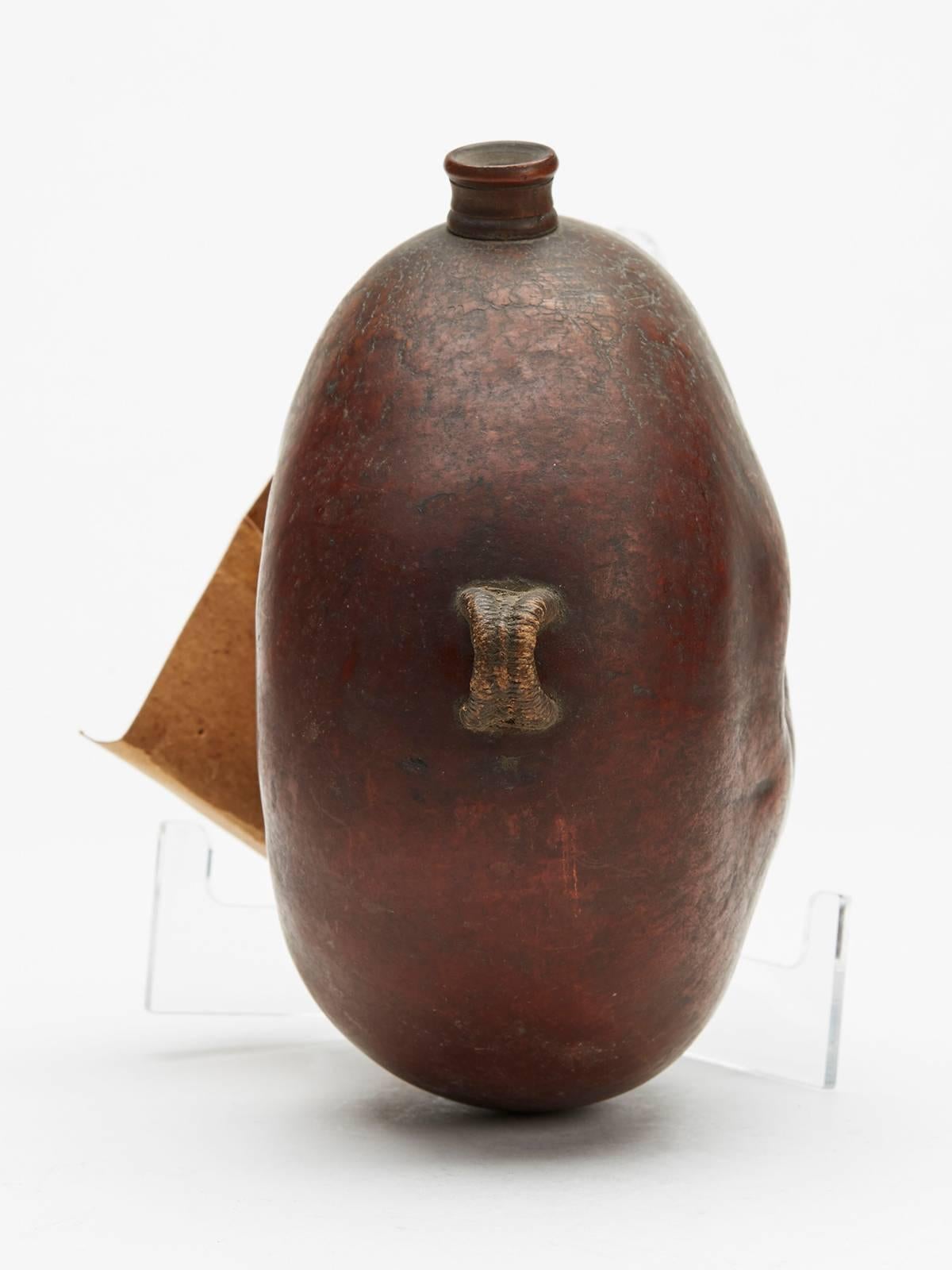 Tribal Antique African Gourd Water Bottle with Provenance, circa 1870