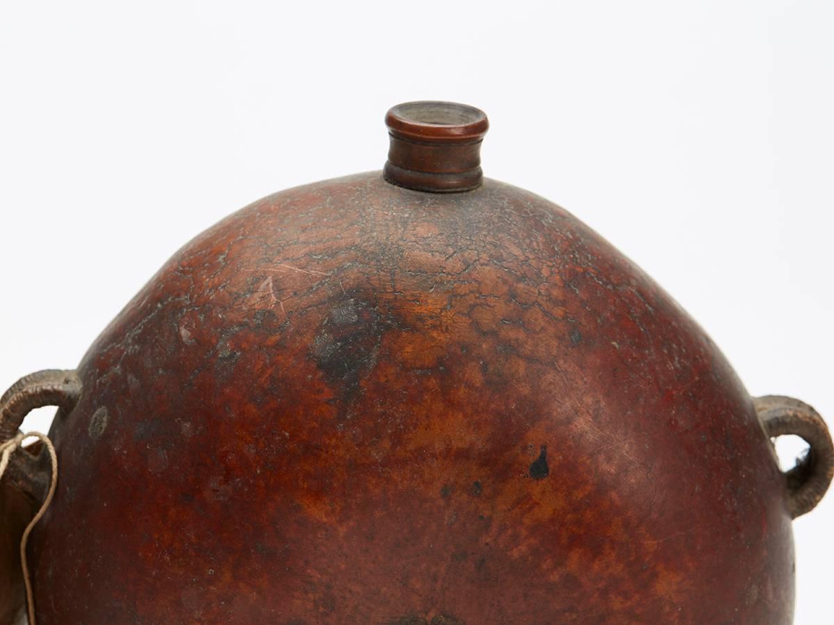 Late 19th Century Antique African Gourd Water Bottle with Provenance, circa 1870