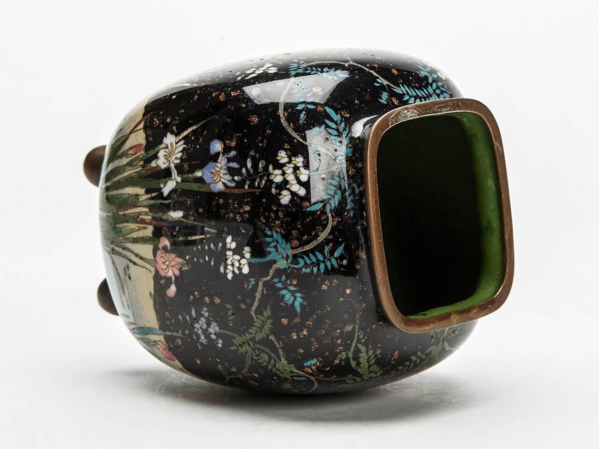 Japanese Meiji Cloisonne Lidded Jar , 19th Century 3