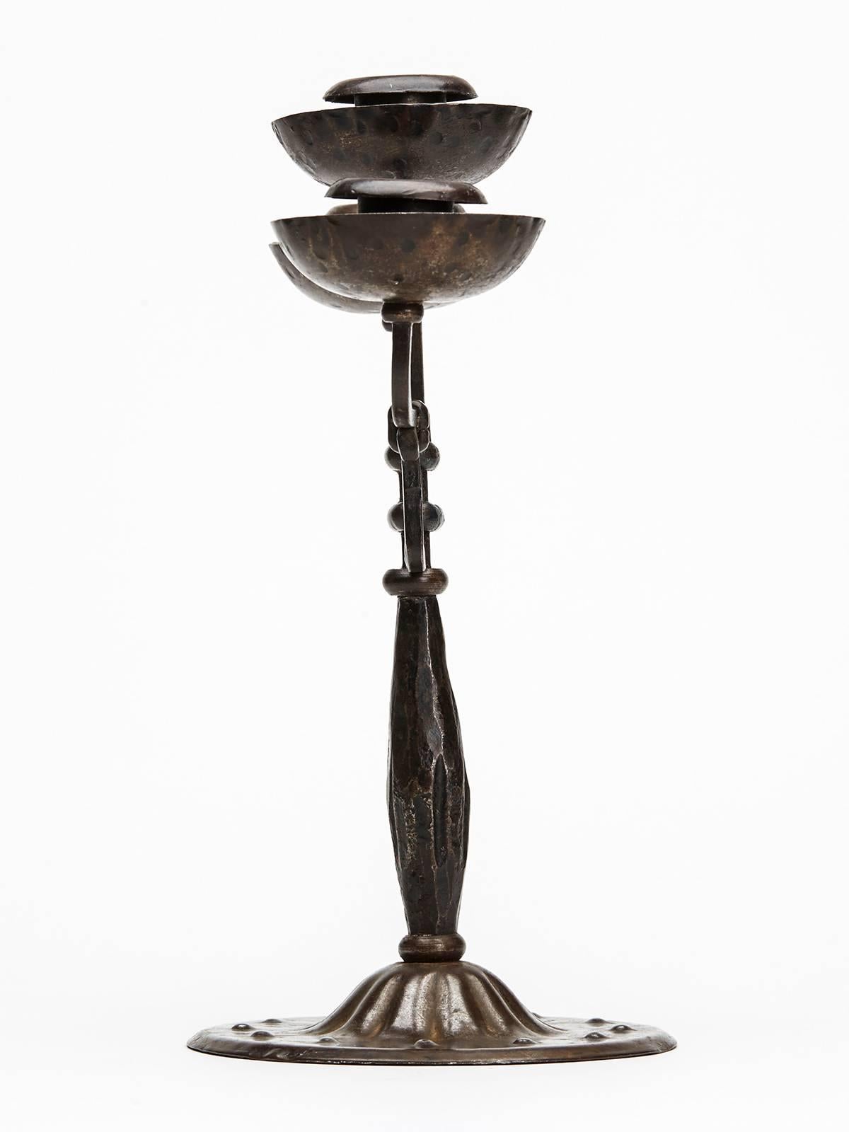 Viennese Secessionist Hugo Berger Candlestick, circa 1900 In Good Condition In Bishop's Stortford, Hertfordshire