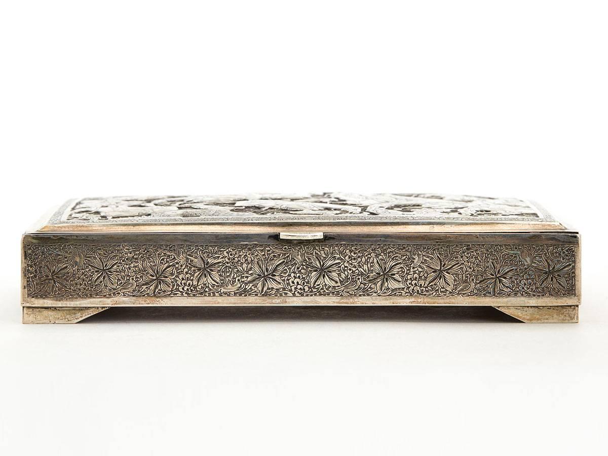Antique Middle Eastern Silver Holy Casket 19th Century 1