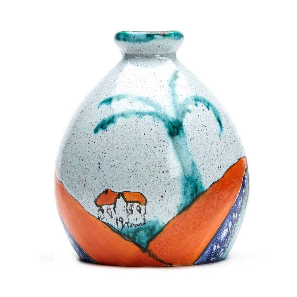 Belgian Art Deco Ceramique De Bruxelles Vase 20th Century