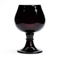 Antique Amethyst Purple Glass Goblet Punch Bowl, Large circa 1800