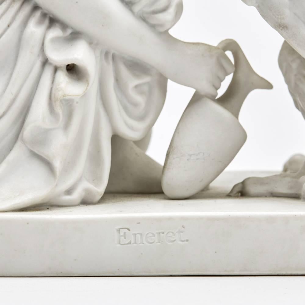 Danish Bertel Thorvaldsen Zeus & Ganymede Parian Figure, 19th Century