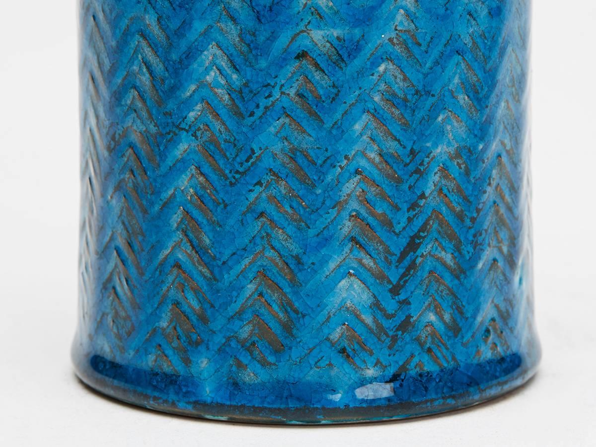 Glazed Scandinavian Danish Blue Studio Pottery Vase Nils Kahler, circa 1960