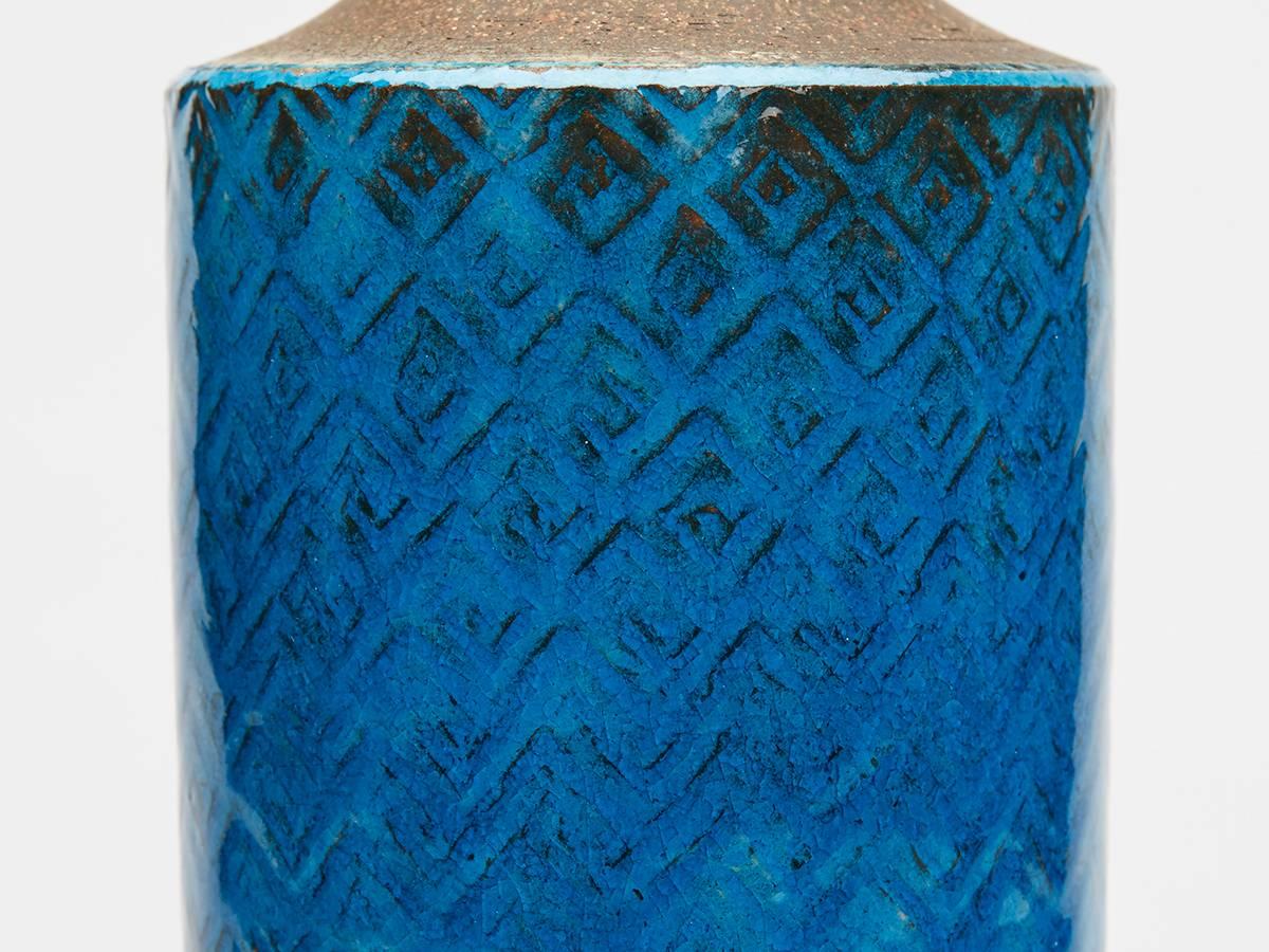 Scandinavian Modern Scandinavian Danish Blue Studio Pottery Vase Nils Kahler, circa 1960