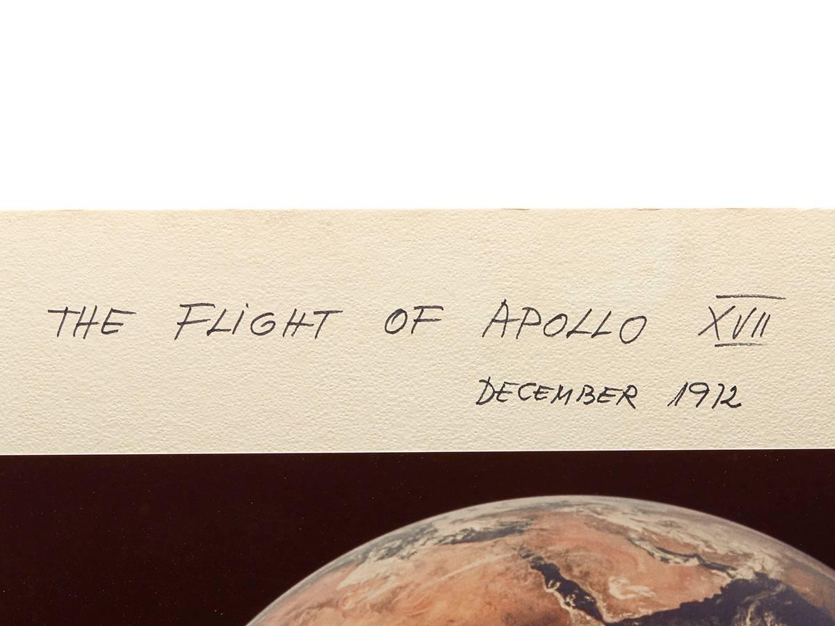 North American Original Apollo XVII Signed Photograph Gene Cernan, 1974