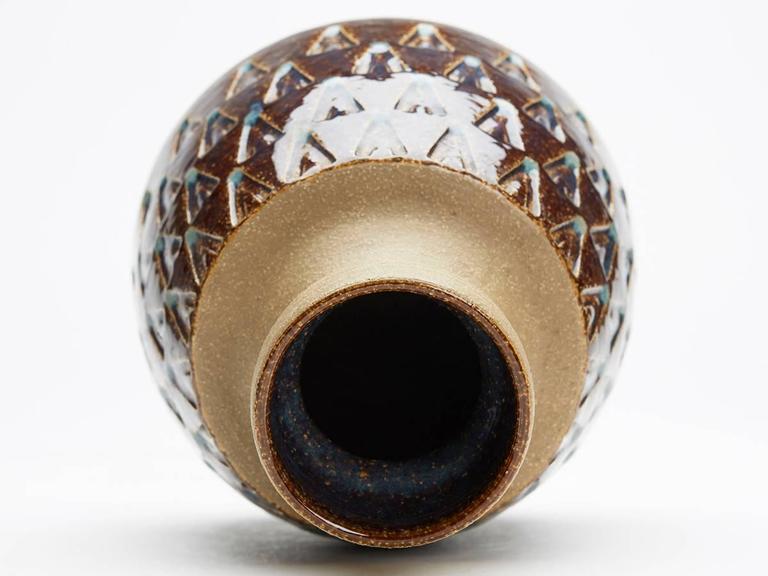 Vintage Scandinavian Soholm Bornholm Art Pottery Vase E. Johansen