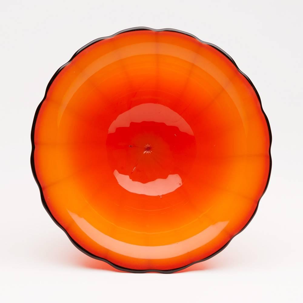 orange glass bowl
