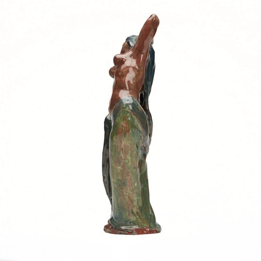 Wiener Werkstatte Austrian Art Pottery Dancer Figure, 20th Century In Good Condition For Sale In Bishop's Stortford, Hertfordshire