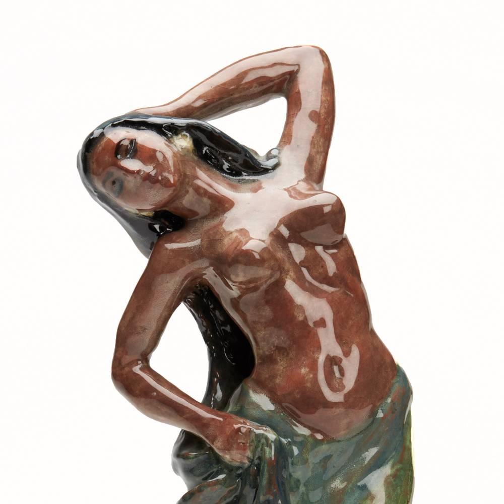 Wiener Werkstatte Austrian Art Pottery Dancer Figure, 20th Century For Sale 2