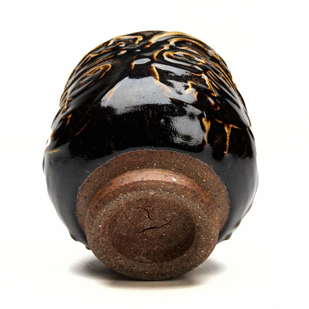 Glazed Peter Voulkos American Studio Pottery Faces Tea Bowl For Sale