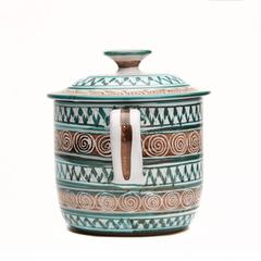 Soupière en poterie d'art de Vallauris de Robert Picault, datant des années 1950 environ