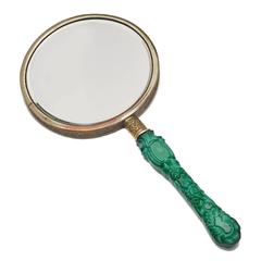 Artur Pleva Curt Schlevogt Art Deco Malachite Glass Mirror