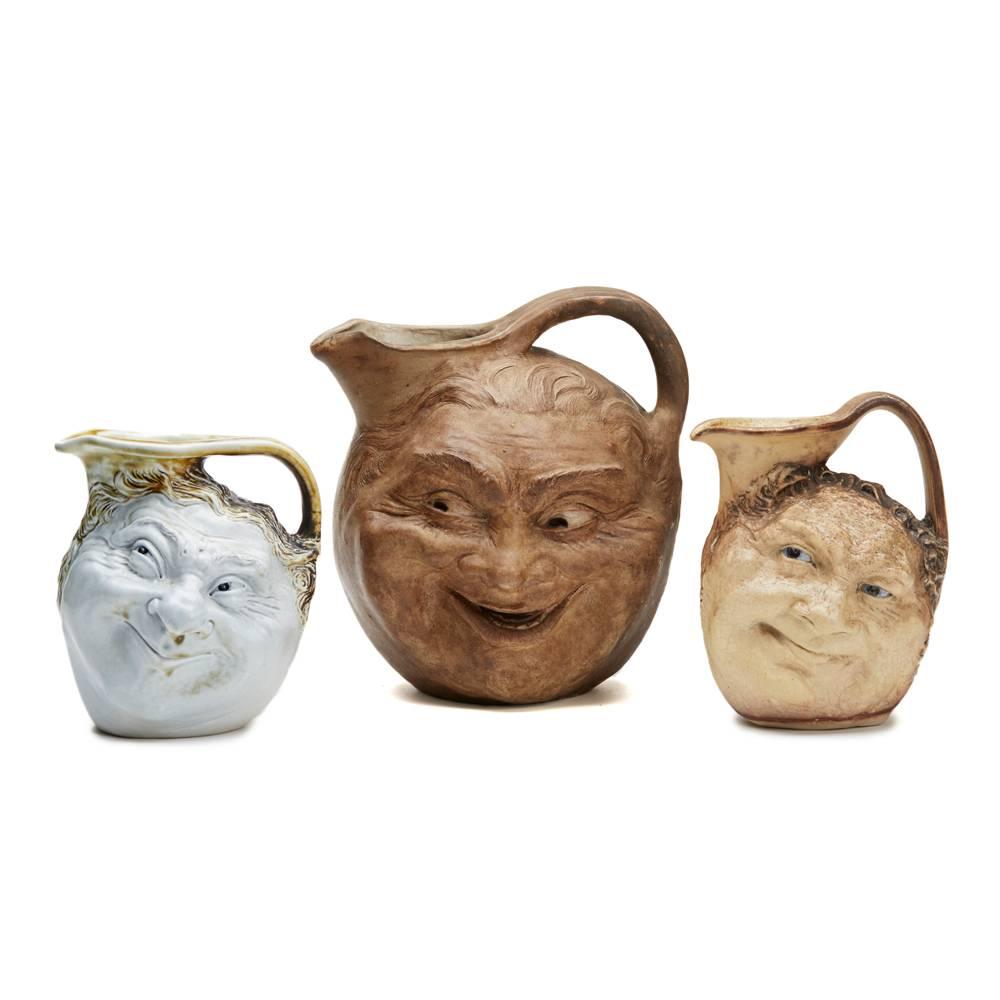 Pottery Robert Wallace Martin Face Jug Martin Brothers, Early 20th Century