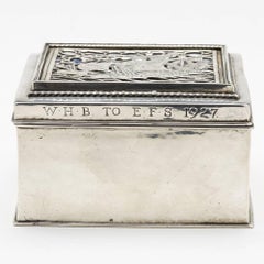 Omar Ramsden Arts & Crafts Silver and Enamel Box, 1926