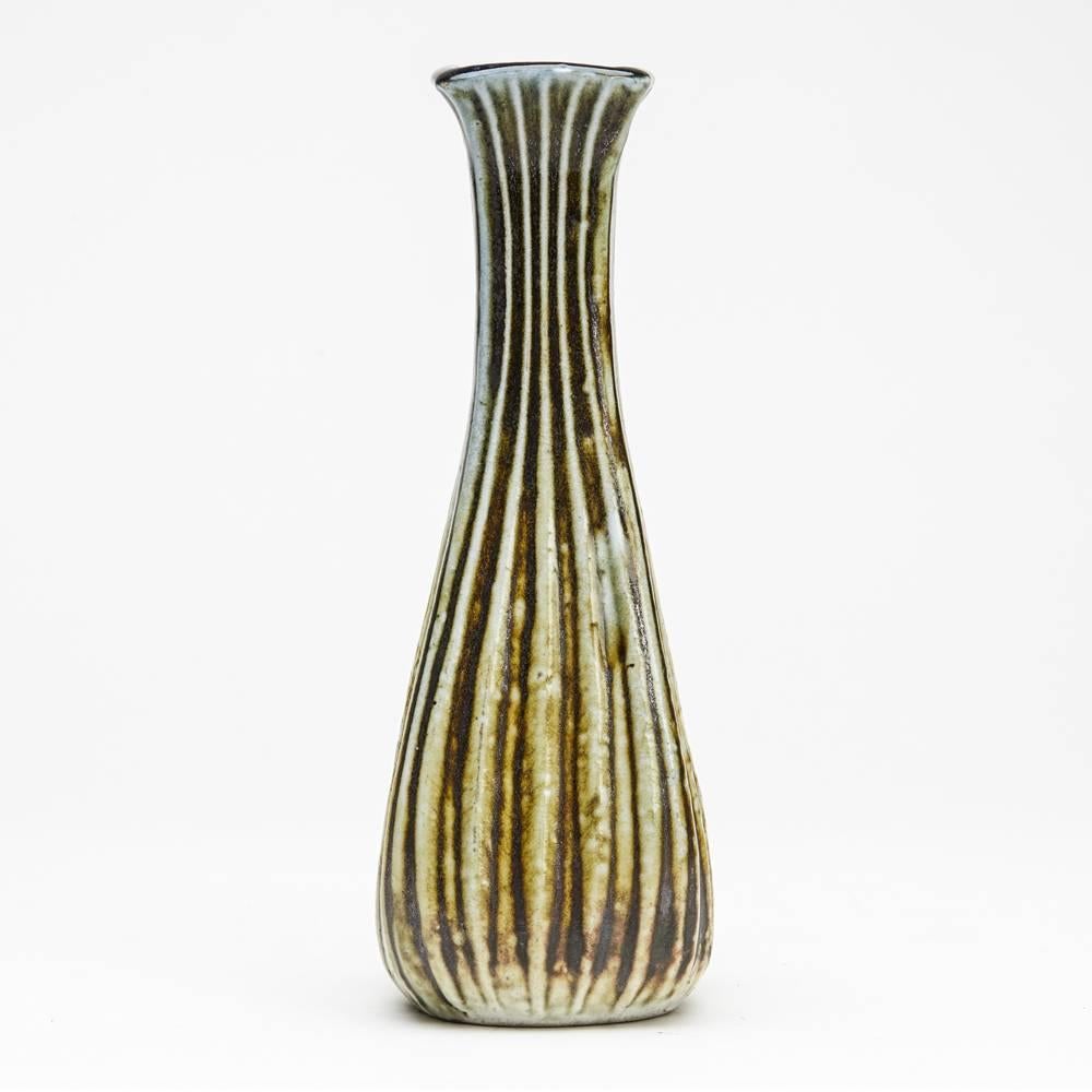 Glazed Martin Brothers Ribbed Gourd Vase Robert Wallace Martin