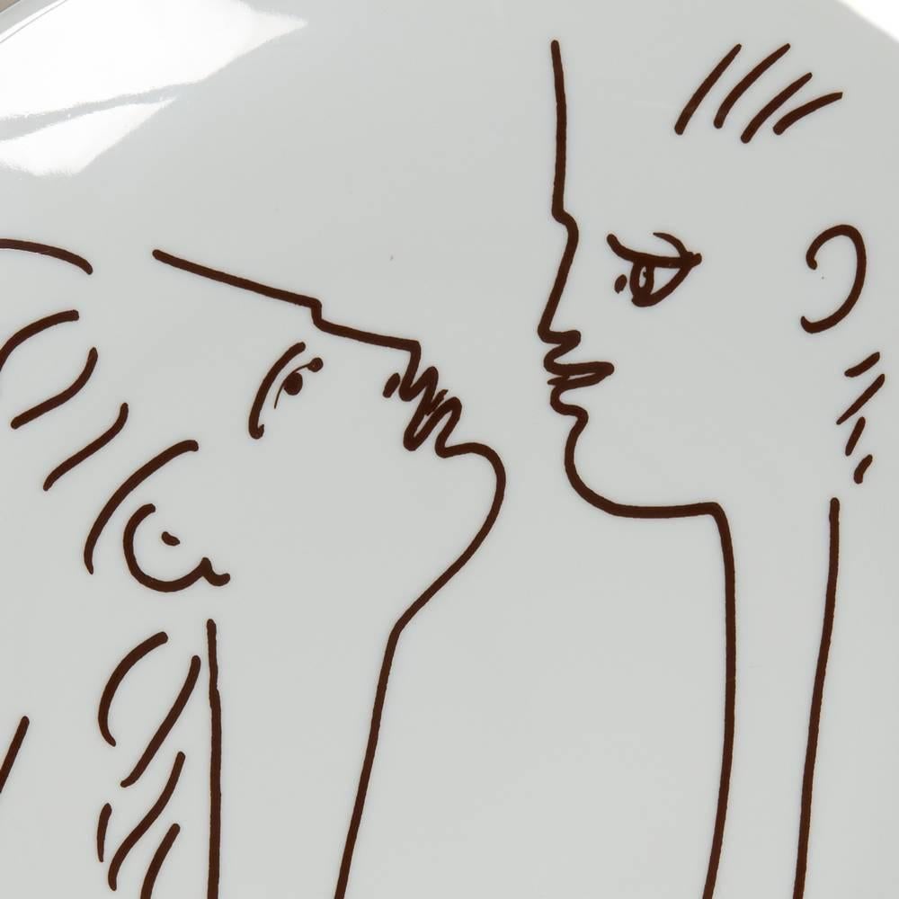 French Jean Cocteau Limoges Edition D'art Plate Dated 1951