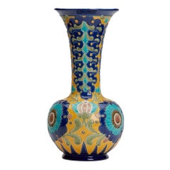 Burmantofts Faience Partie-Color Vase by Joseph Walmsley