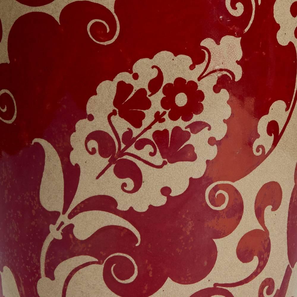 Joseph Walmsley Burmantofts Faience Red Lustre Vase 1