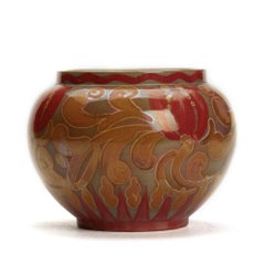 Burmantofts Faience Lustre Tulip Vase by Joseph Walmsley