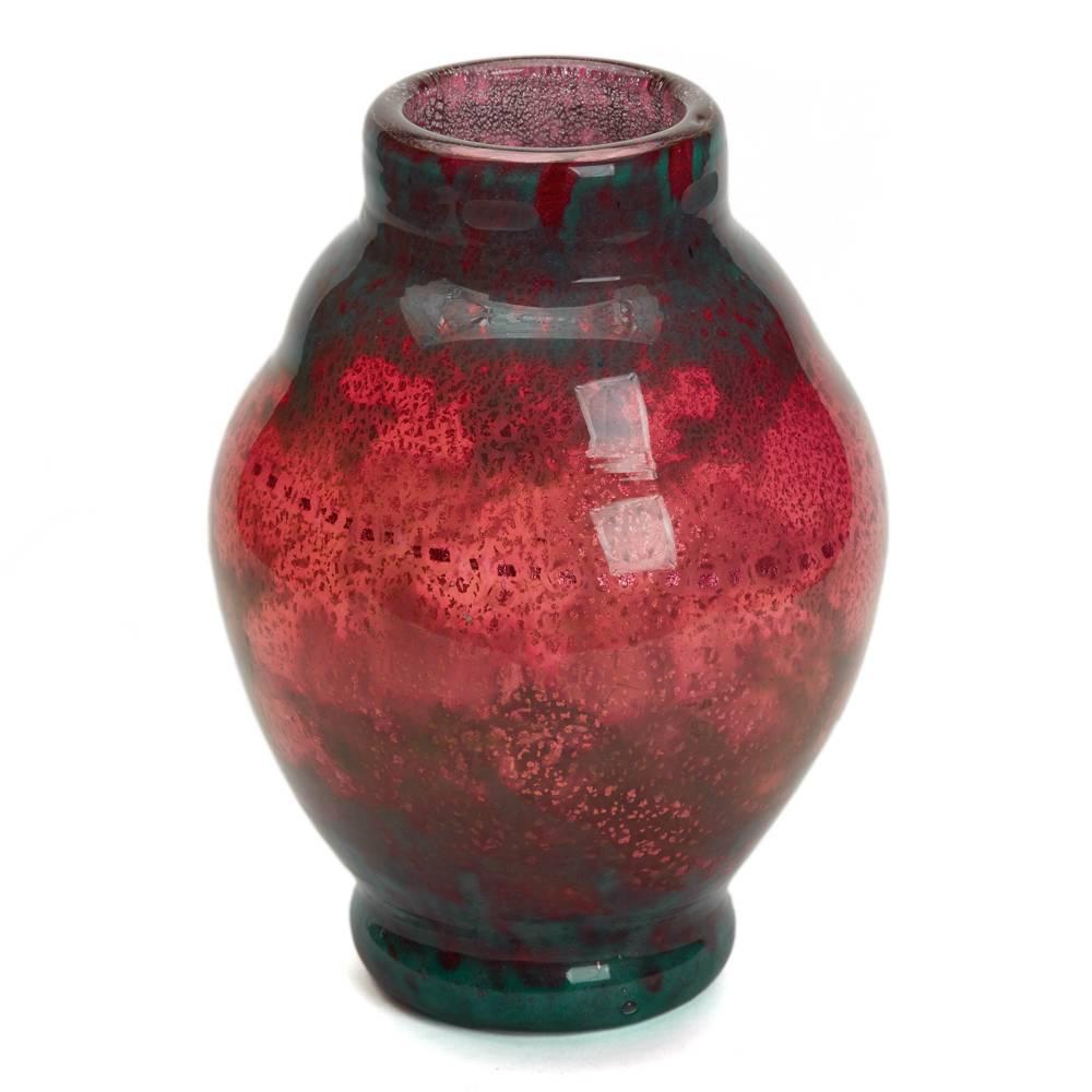 Muller Freres Lunneville Intercalaire Art Glass Vase, circa 1910 In Good Condition In Bishop's Stortford, Hertfordshire